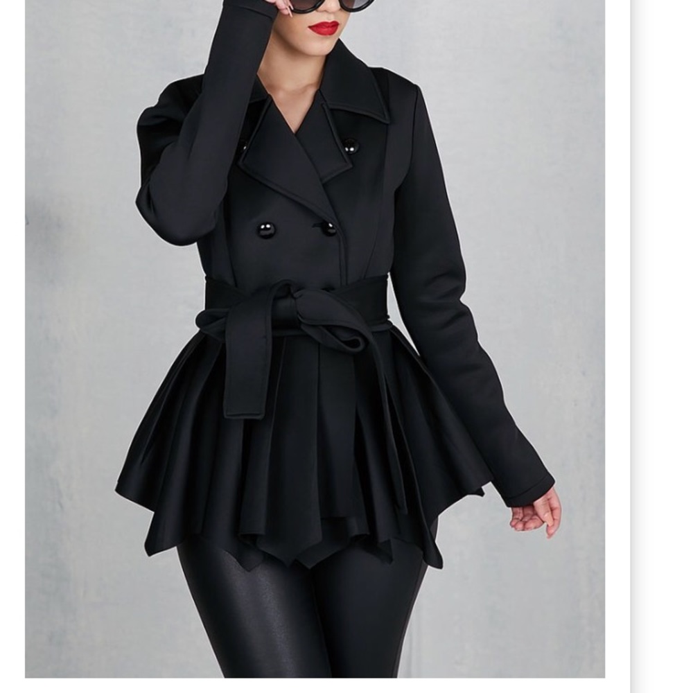 Black peplum jacket